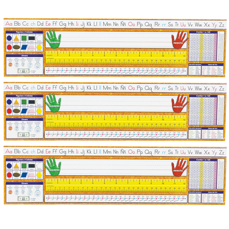 North Star Teacher Resources Traditional Manuscript Spanish Desk Plates, 19 x 5, PK108 NS9007